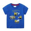 2026 Boys' Summer Excavator Cartoon Cotton T-shirt
