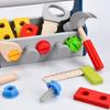Wooden Toddlers Tool Set, Montessori Construction Toys, Role Play Model Building Kits for