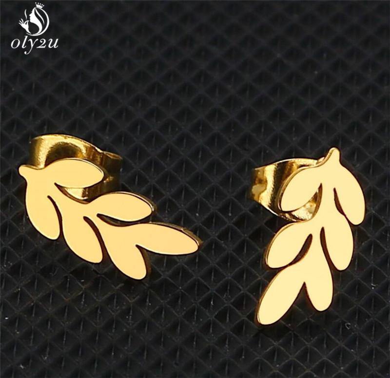 Minimalist Stainless Steel Dentist Tooth Stud Earring Women Men Cute Cross Earings Leaf Swallow Earing Party Accessories
