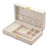 Custom Logo Luxury PU Leather Jewelry Boxes Portable Multi-grid Flip Top Jewelry Storage Box for Ring Necklace Earring