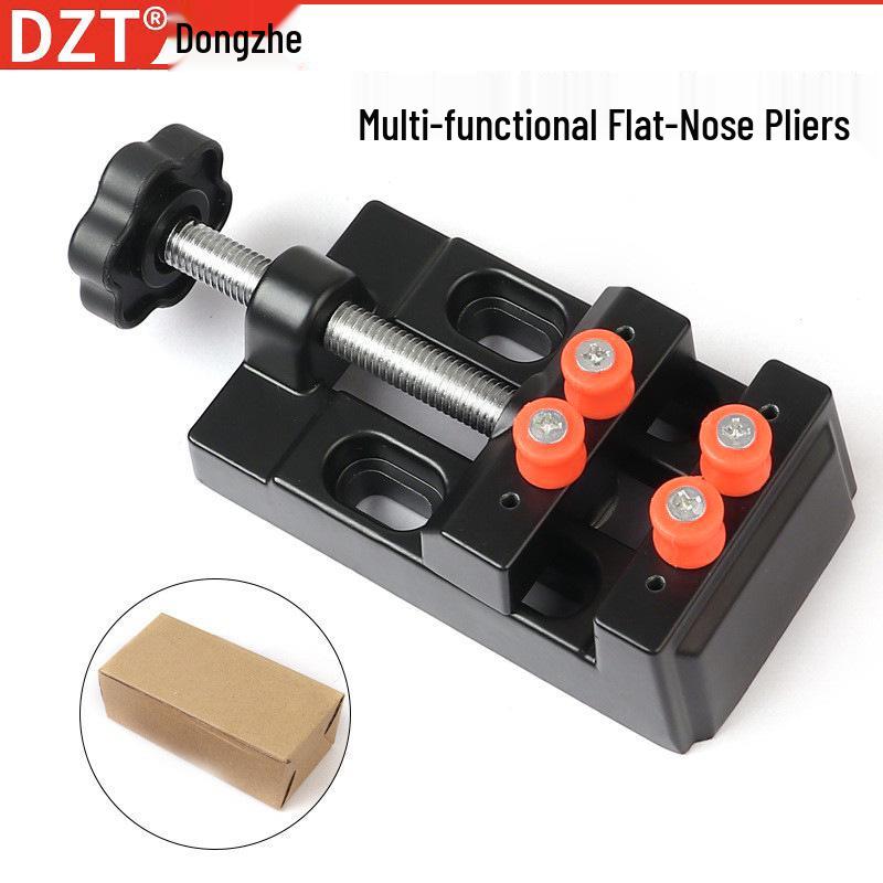 Mini Heavy-Duty Precision Bench Vise with Flat Jaw Clamps