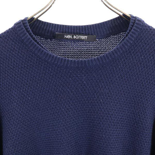 Neil Barrett Long Sleeve Crew Neck Sweater M Navy Knit Men's Used