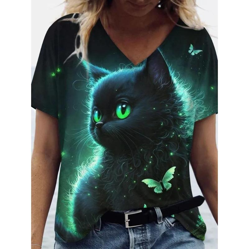 

3D Printed Fashion Women s T-shirt Summer Breathable and Versatile Trend 5XL