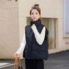 Splicing vest loose fashion vest plaid short autumn and winter versatile women's jacket cotton vest small man