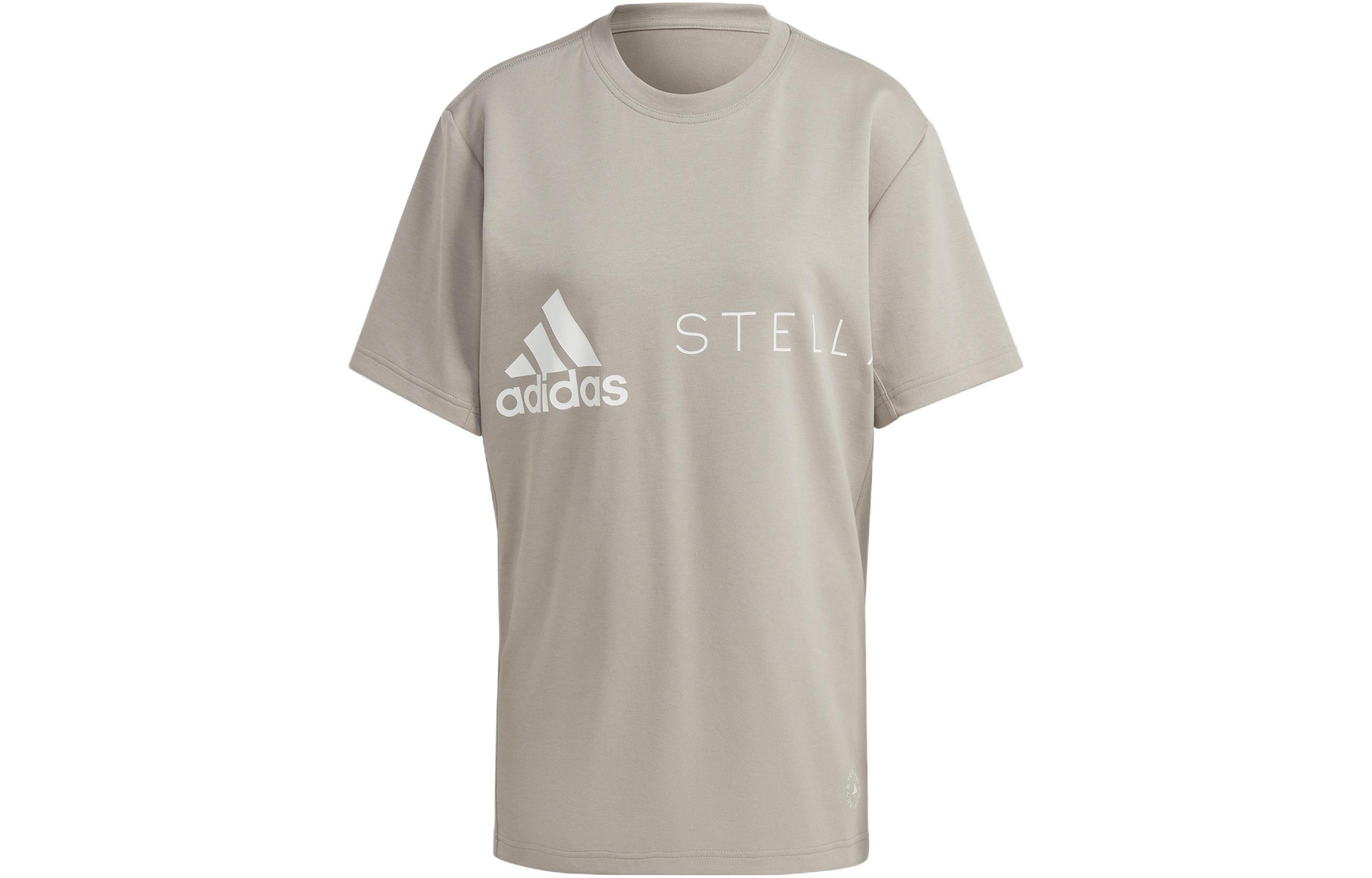Adidas Drop Shoulder Sleeve T Shirt Women s Light Gray HY1141 S