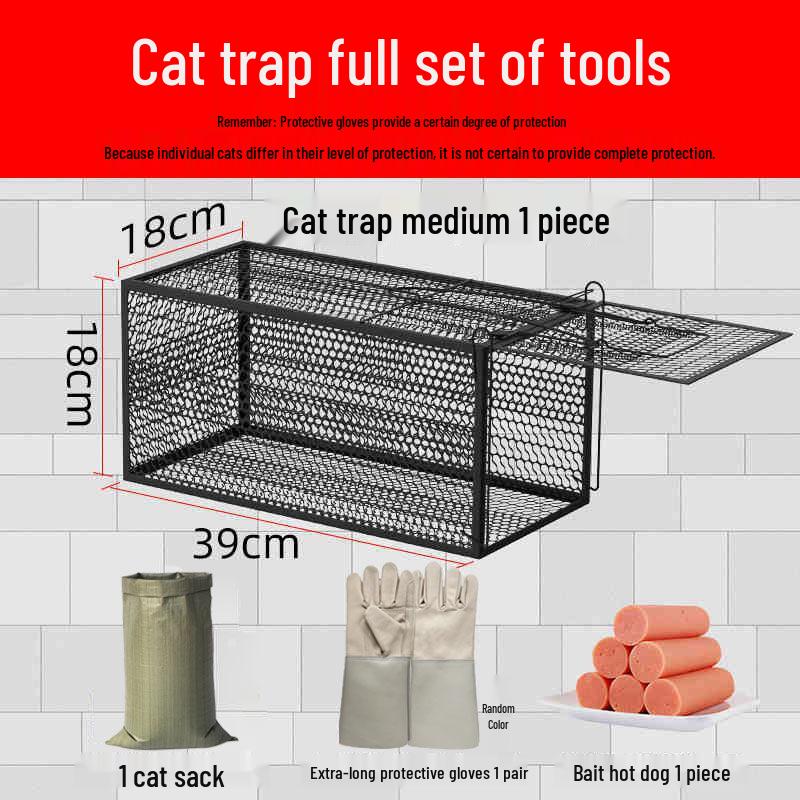 Automatic Cat Trap Cage - Humane and Stylish Rescue Solution