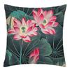 Lotus carp linen Doublesided Printed pillow cover Short plush Suitable living rooms bedrooms sofas throw cushion cover