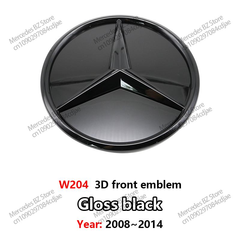 VRF2 Car Front Grille Emblem Star Badge Logo Chrome black Silver 3D Mirror Grid For For Mercedes Benz W205 W204 W213 W253 C300
