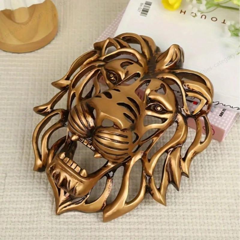 1 ks Velká pryskyřičná socha lví hlavy nástěnná dekorace - Kreativní dekorace pro zahradu, obývací pokoj a ložnici