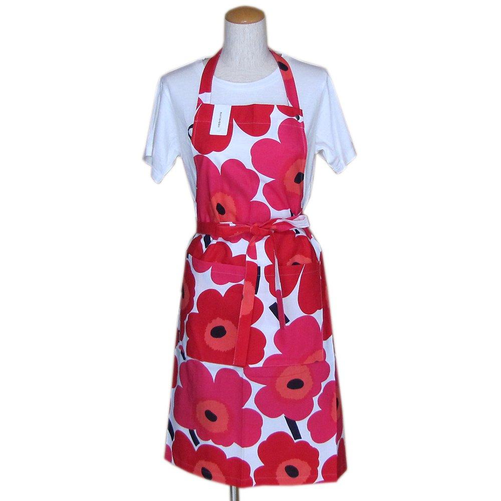 Фартук Marimekko Pieni Unikko, Белый и Красный, 64161 001 [Параллельный импорт]