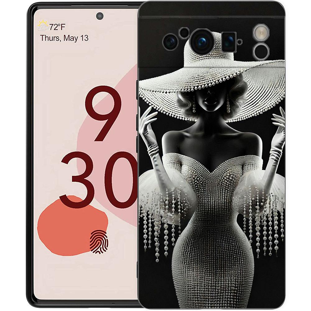

Чехол для телефона для Google Pixel 10 9 8 7 6 7A 6A Pro Ударопрочный Мягкий ТПУ 10 9 Pro XL Корпус Чехлы Fundas Милый Белый Мешок с Одеждой Pixel 10 Pro