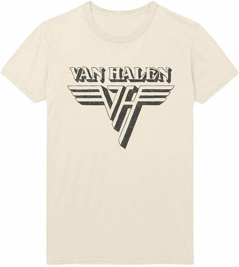 VAN HALEN Cd Cvr CLASSIC LOGO SKETCH Official SHIRT LRG New 1984 I II Warning