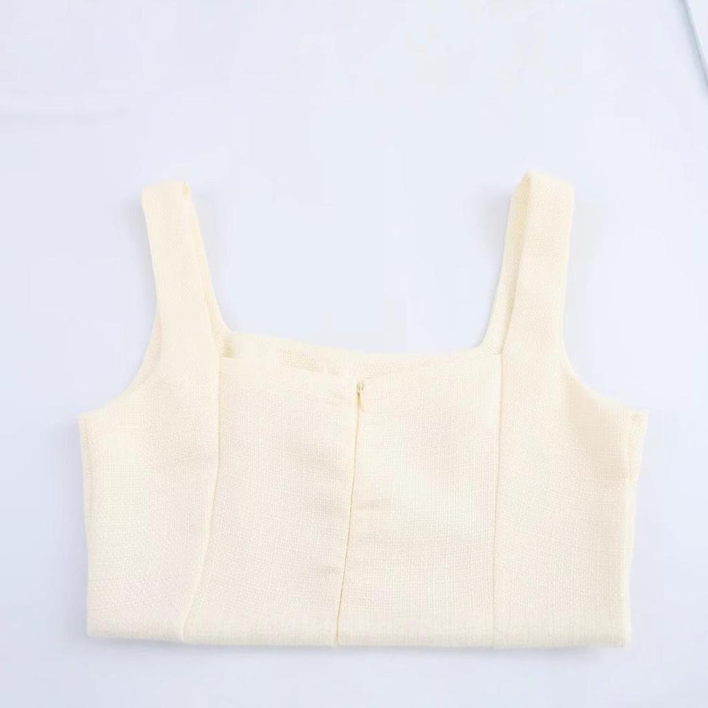 Spring 2025 Women's Retro Sling Knit Dress - European & American Style