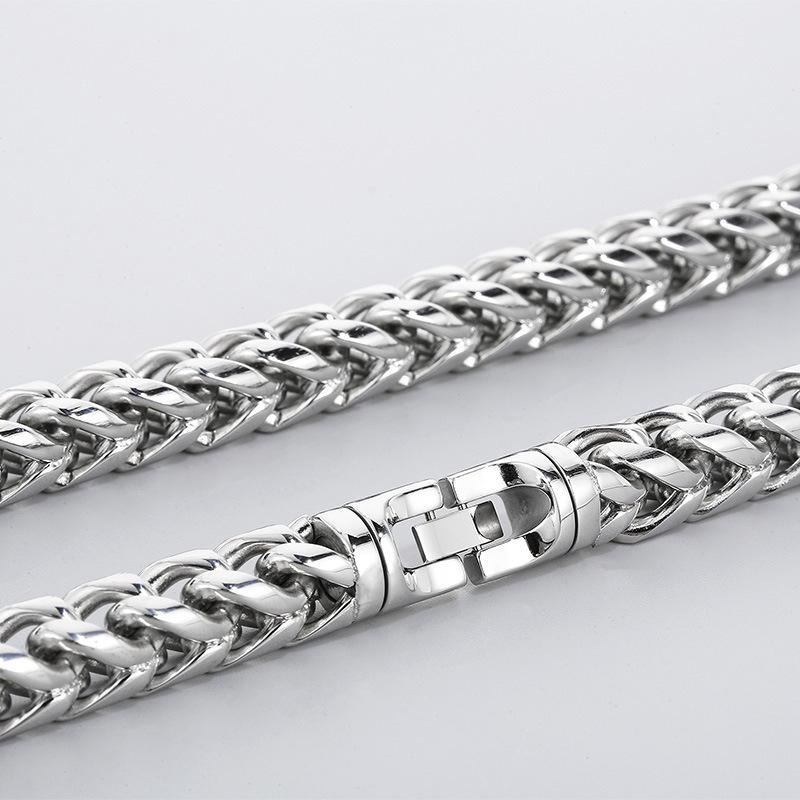 Hip-Hopowy Fajny Okrągły Szlifowany Trójwymiarowy Naszyjnik, Personalizowany Łańcuszek Kila Platerowany Próżniowo, Naszyjnik Męski ze Stali Tytanowej