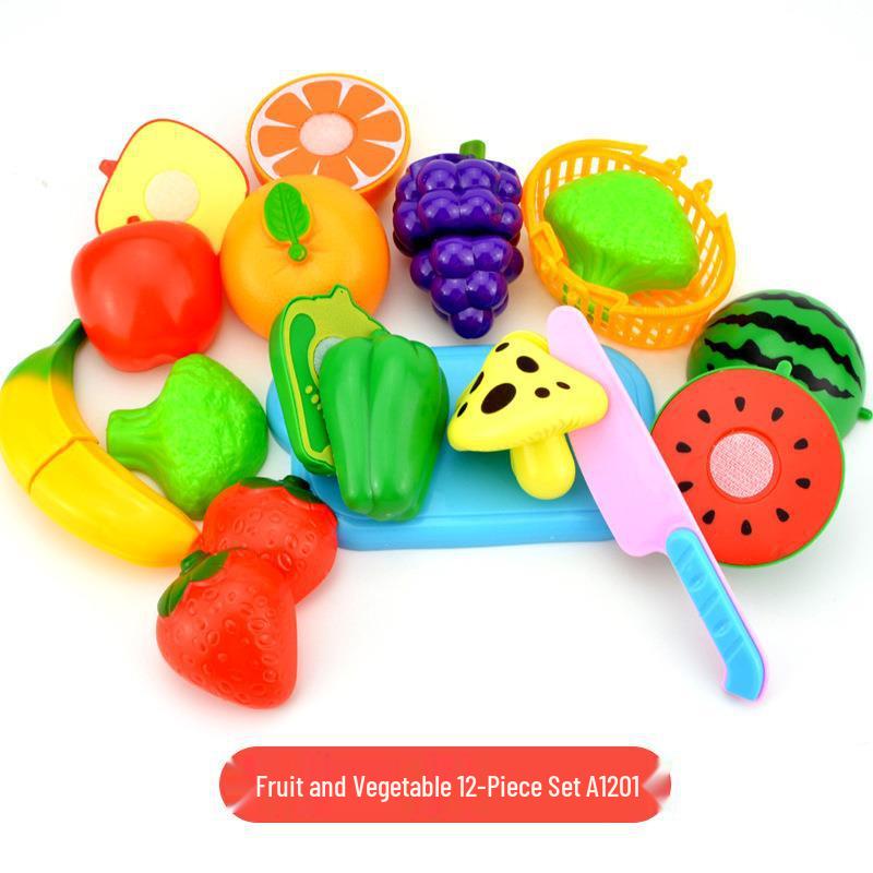 Children's Pretend Play Kitchen Set: Fruit & Veggie Cutting Toy