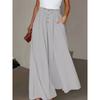 Women S Bohemian Wide Leg Long Elastic Waist Skirt Pants