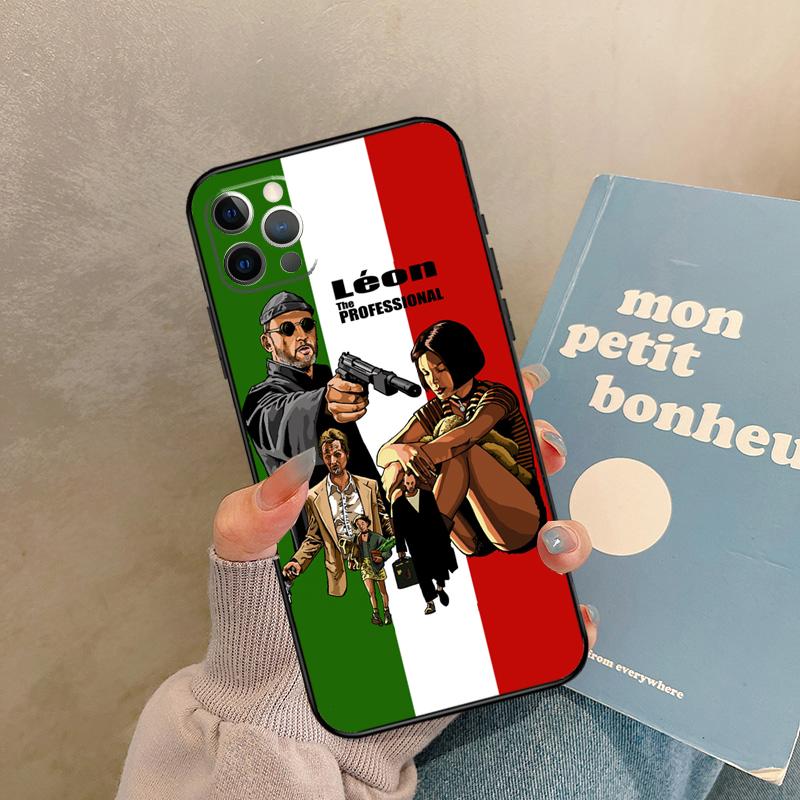 Retro Leon The Professional Case For iPhone 18 17 Air 16 15 14 13 11 12 Pro Max 13 Mini XR 15 16 Plus 16e Back Cover Shell