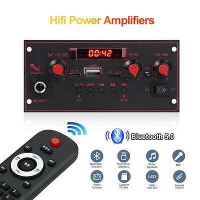 Amplificatore da 20 W DC 5 V MP3 WMA WAV Scheda di decodifica Modulo audio Bluetooth Supporto 6,5 mm Microfono Radio FM TF USB Car Audio Lettore musicale Altoparlanti Fai da te