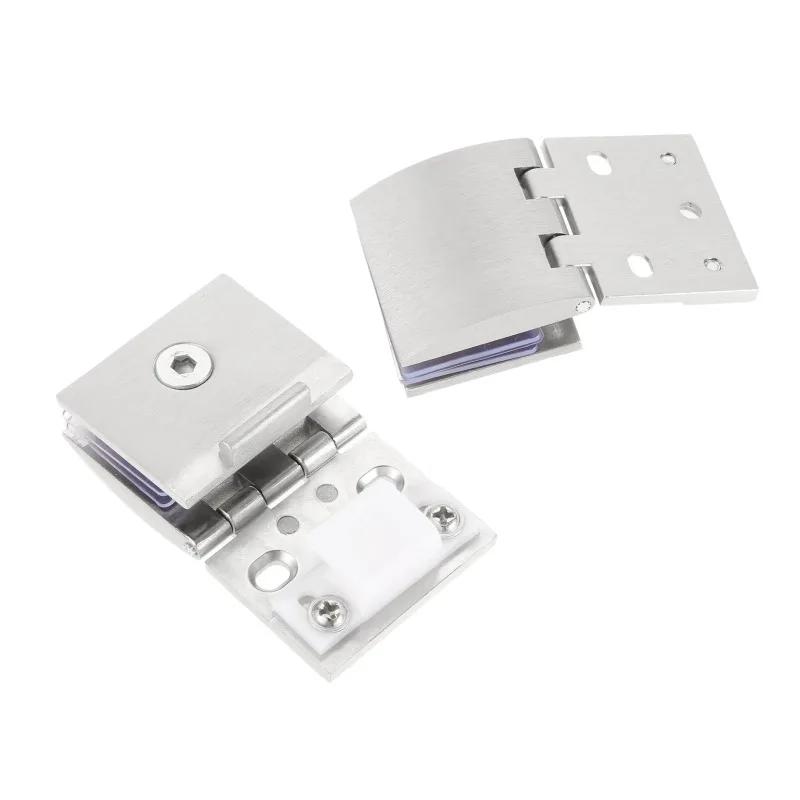 2 Pcs Zinc Alloy Glass Door Hinges Fit Glass Thickness 5-8mm 8-10mm for Display Cabinet Showcase Furniture Fittings