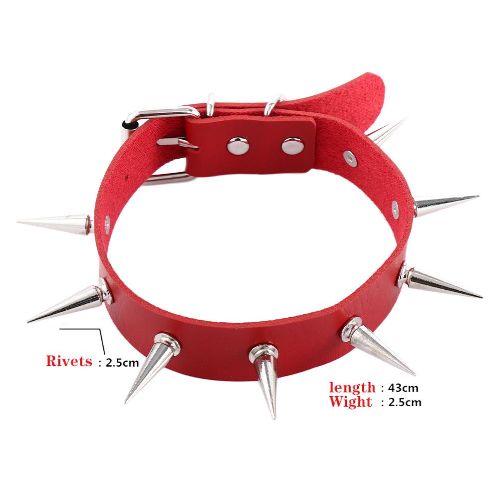 Party Gifts Spikes Teens Women Club Goth Necklace Gothic Rivets Choker Women Choker Neck Collar