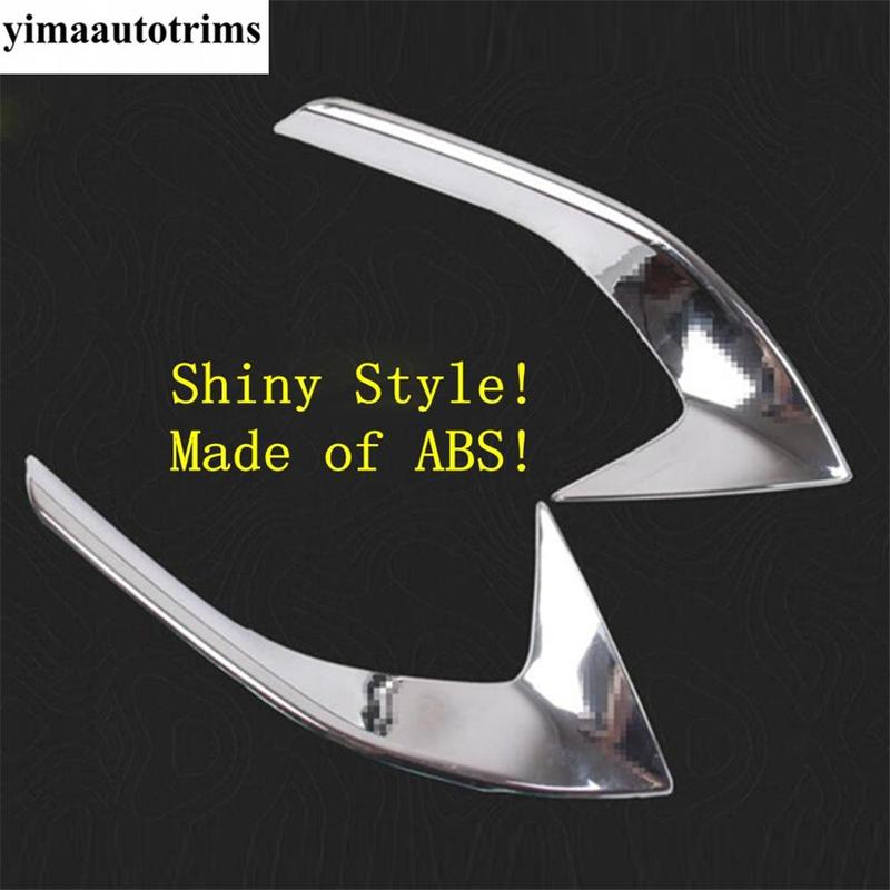 Car Front Fog Lights Lamps Eyebrow Stripes Cover Trim For Peugeot 3008 5008 GT 2017 -  ABS Chrome / Carbon Fiber Accessories