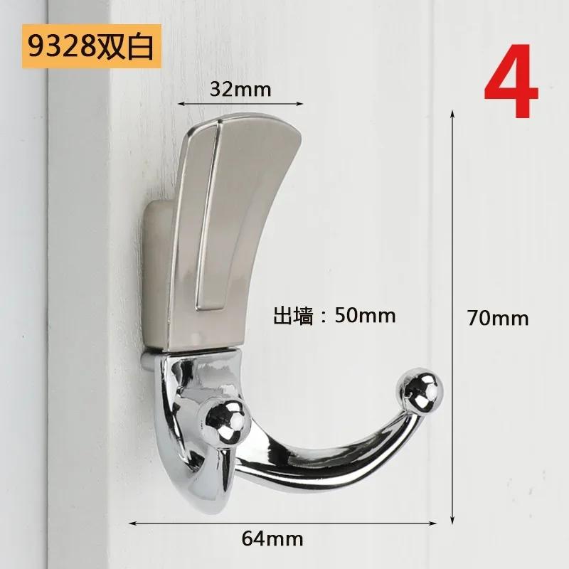 Wall Mounted Clothes Hanger Racks Fashion Bathroom Wall Hangers 2 Hooks Robe Coat Wall Hooks with Screws Furniture Hardware