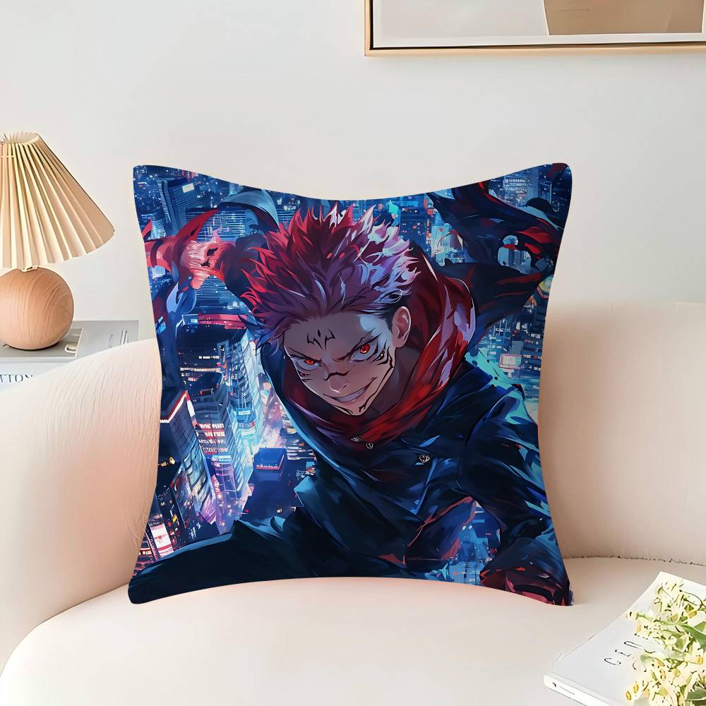 Jujutsu-Kaisen S-Sukuna Pillow Cover For Bedroom Room And Living Room Sofa Decorative Cushion Cover