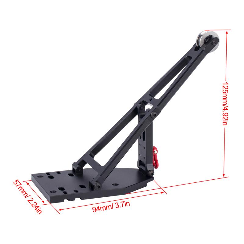 Aluminium 1/10 Scale Winch Truck/Tow Truck Crane Arm Kit Simulation for RC Crawler Axial Capra 1.9UTB Trail Buggy Upgrade Parts