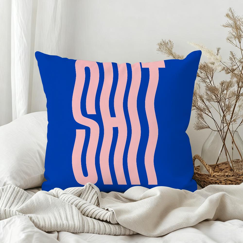 Morandi Color Minimalist Line Art Pillow Case Bedroom Sofa Living Room Backrest Decoration Square Cushion Nap Time