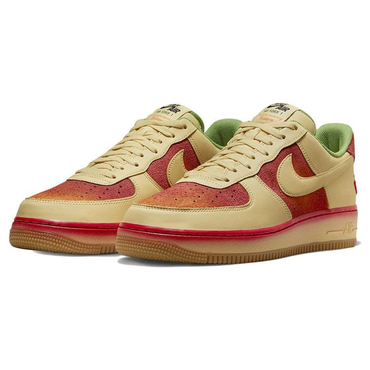 Nike Sneakers Unisex Air Force 1 07 Chili Pepper Tan Lemon-Wash University-Red DZ4493-700