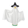 Halloween Porch Goose Outfit for 23" Goose Statue Spooky Ghost Goose Costume with Witch Hat for Outdoor Garden Patio Lawn Yard Decor