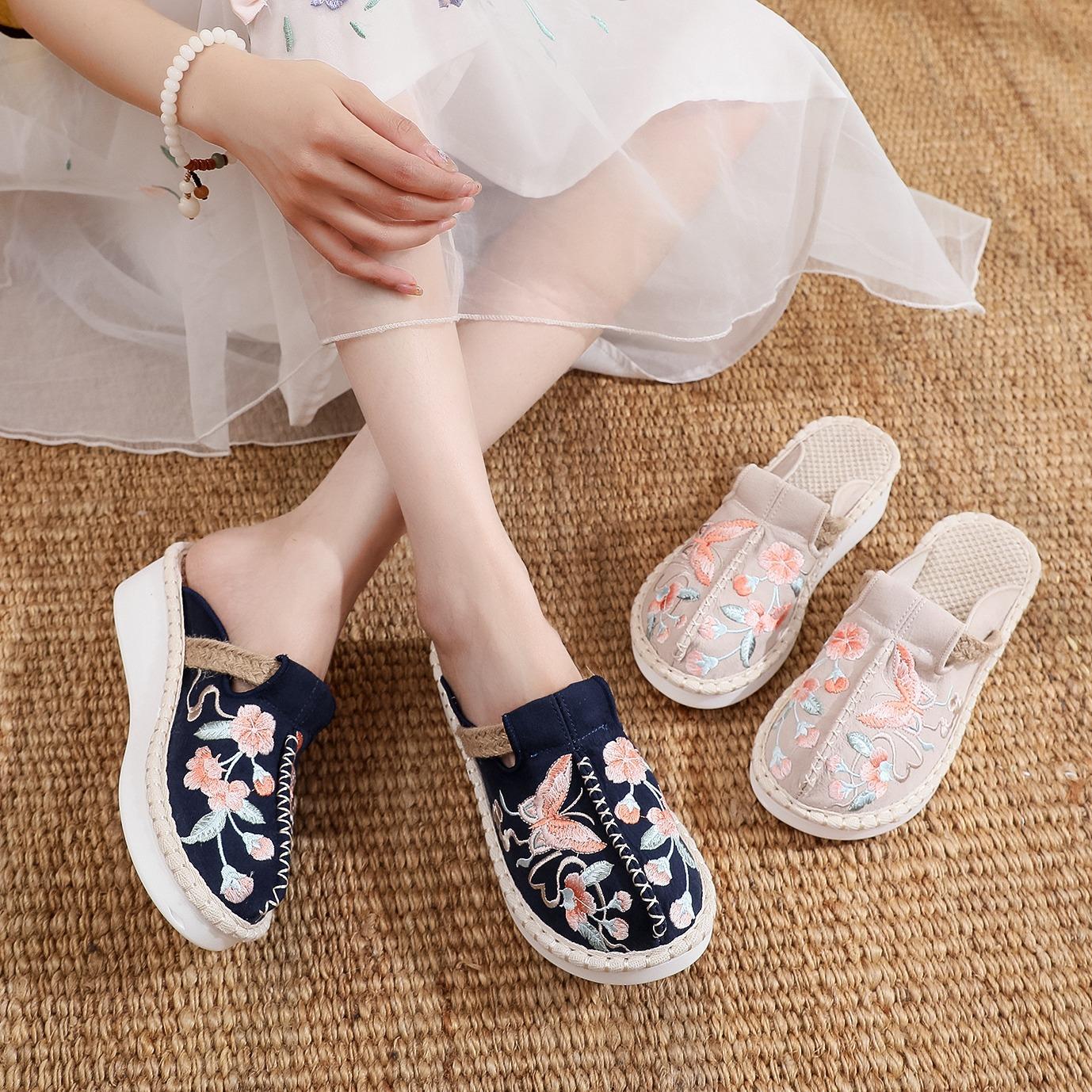 Дяньюнь мода этнический стиль Юньнань характерная вышитая ткань обувь ханьфу 40 — фото 3