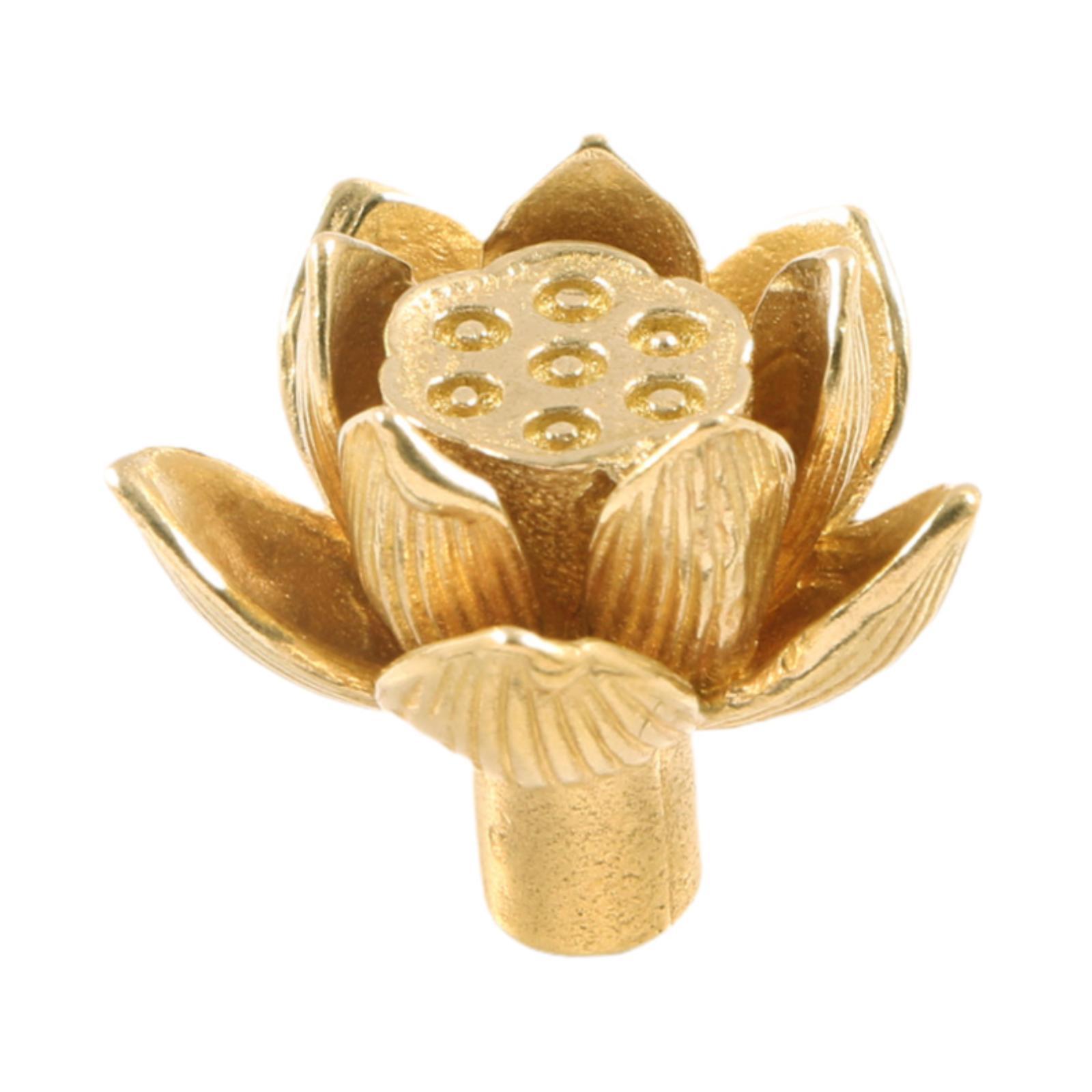 

Lotus Seedpod Cupboard Knob, Decorative Multipurpose Copper Door Handle, Dresser Knob, Cabinet Pull Handle for Drawers, Kitchen золотой