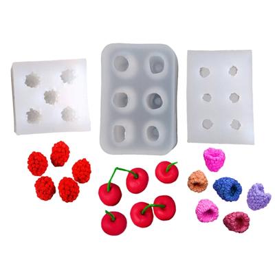 5/6 Cavities Fruit Silicone Molds Easy Demold Multipurpose Silicone Mould for Epoxy Resin Candle Soap Chocolate Baking