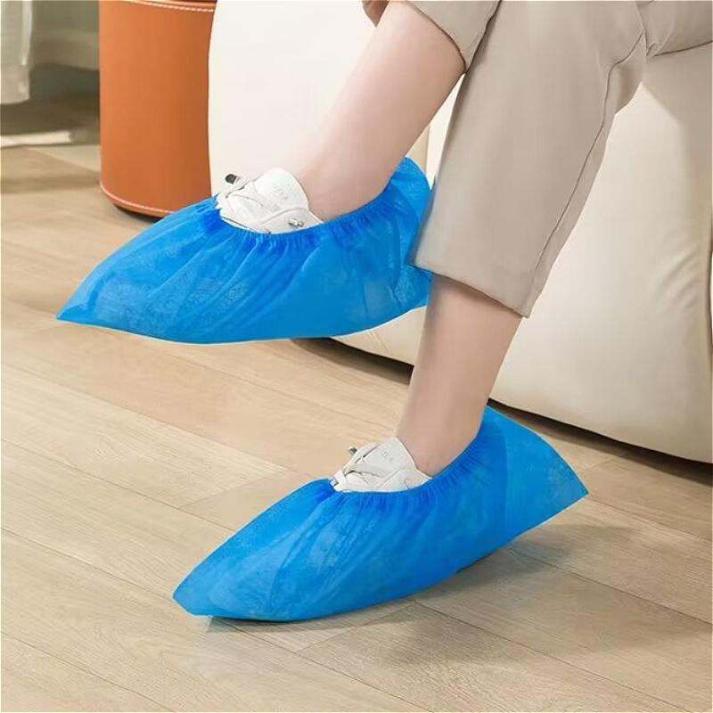 100 Stück Einweg-Überschuhe Staubdichte Überschuhe Kinder Schüler Erwachsene Haushalt Fußabdeckung Schuhschutz Heim-Überschuhe