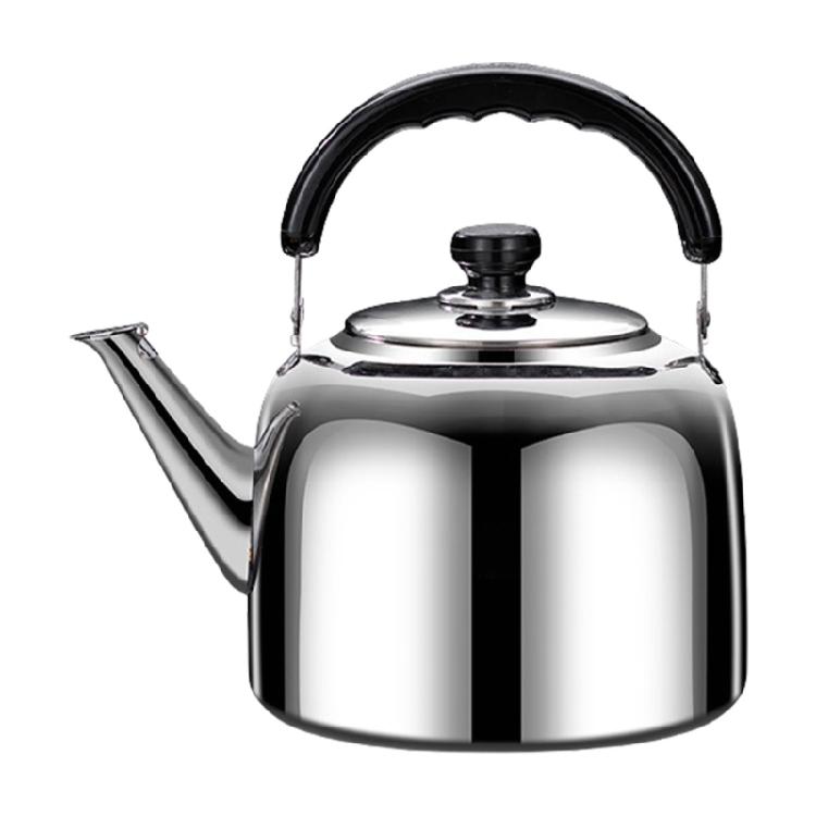 Convenient Stovetop Whistling Teas Kettle with Heat Resistant Handle Metal Teapot Water Boiler for Office and Dorm Use