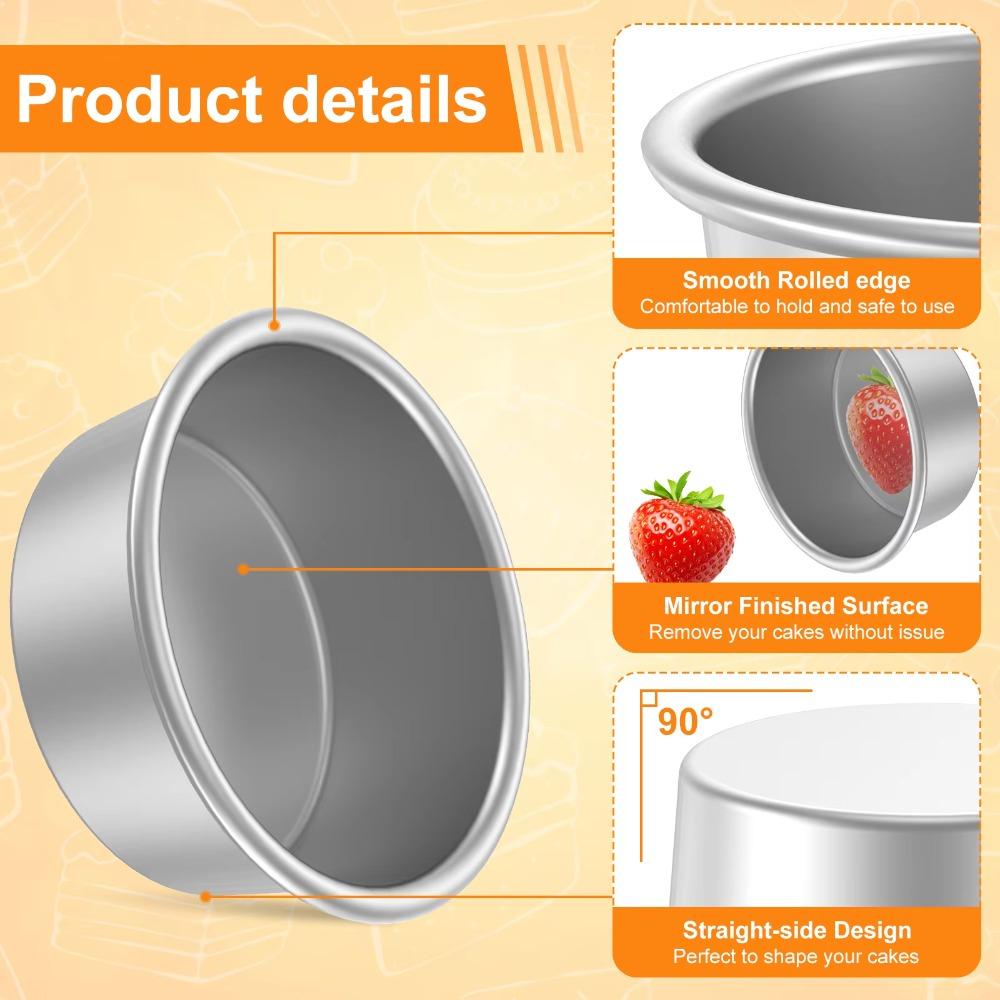 Round Cake Bake Pan Aluminum Alloy Cake Mold Pan New Cake Bakeware Kitchen Dessert Baking