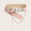 Y2K Rhinestone Belts PU Leather Waistband Simple Butterfly Waist Chain  Skirt Accessories