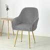 1PC Velvet Chair Cover Soft Washable High Armchair Slipcover Solid Color Stretch Spandex for Dining Room Office Hotel Wedding