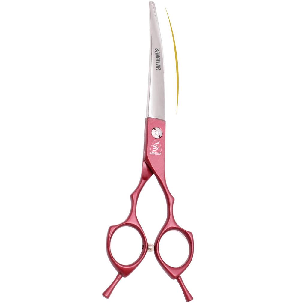 SANGELAR 6.5 Inch Pet Grooming Up Curved Down Curved Scissors Cutting Shear Dog Grooming Pet Scissors Animal Wool Care Tools Dog Pet Shop Scissors