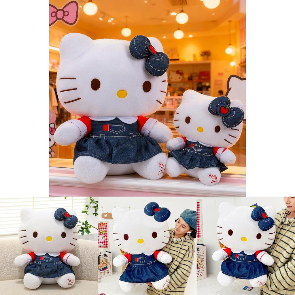 Peluche Hello Kitty Vestito da Cowboy con Imbottitura in Cotone Fibra per Regalo di Compleanno