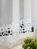 Ready-made Curtain Made of Sable Fabric with Double Guipure Lace 600x160 Cm