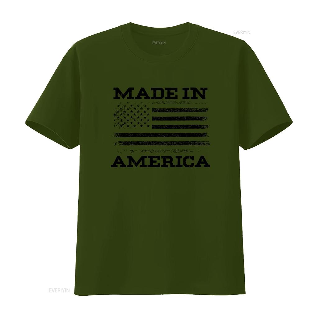 Patriotic T Shirt Made In America Vintage USA Flag US 4th Of July Independence Day American vintage Washed Stylish graphic Soft