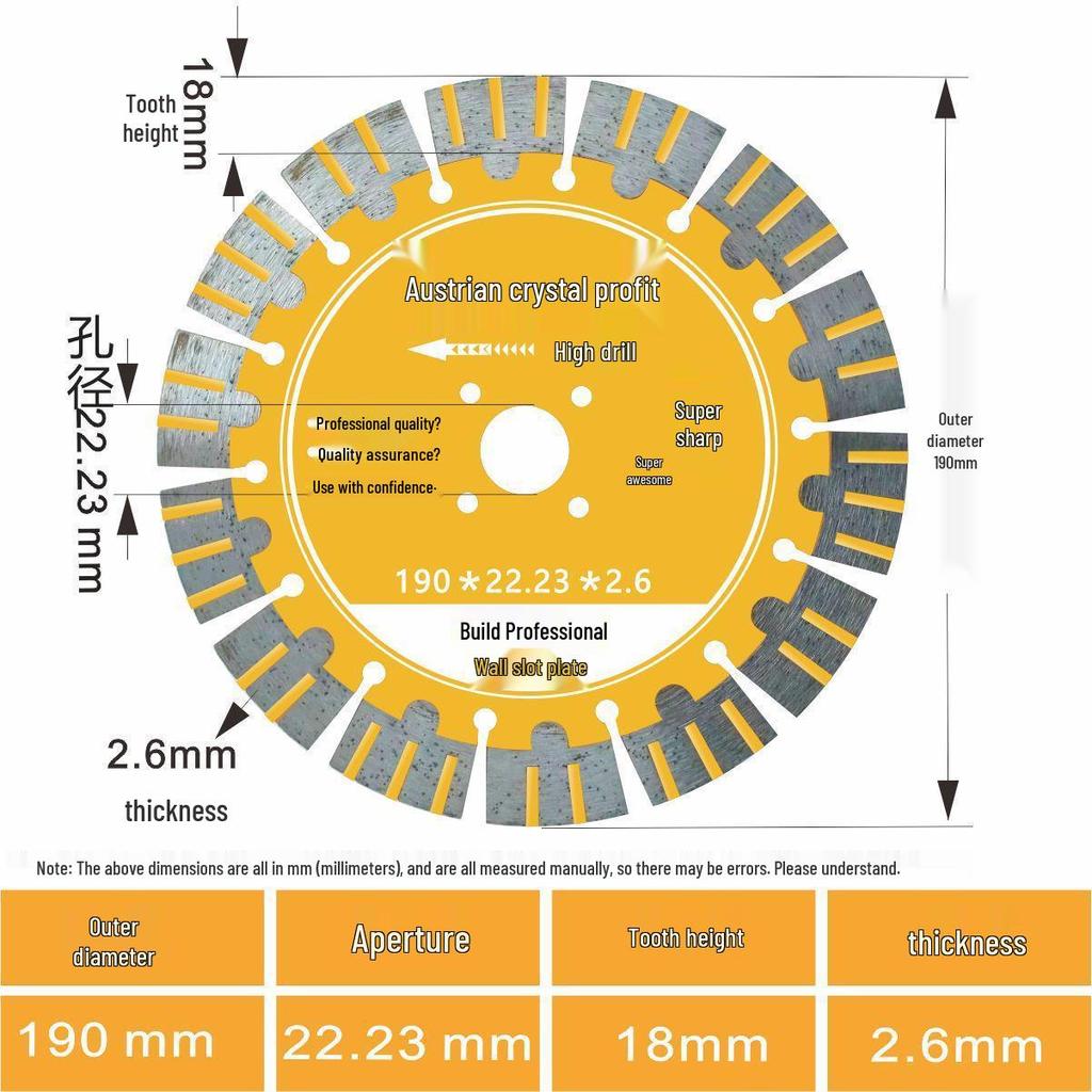 Grooving Diamond Saw Blade - Large Sharp Head for Precision Cutting