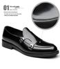 Men's Business Casual Double Buckle Pointed Toe Leather Monk Shoes - Shiny English Style Formal Footwear.