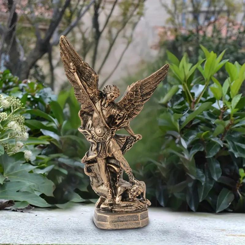 San Miguel Arcangel Statue St Michael Statue Resin Saint Archangel Michael Statue Saint Michael Collection Figurine Decor