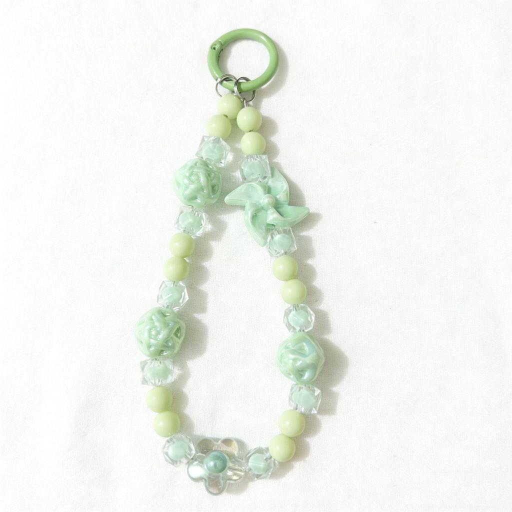 Japanese-Korean Candy Color Windmill Beaded Butterfly Phone & Key Chain