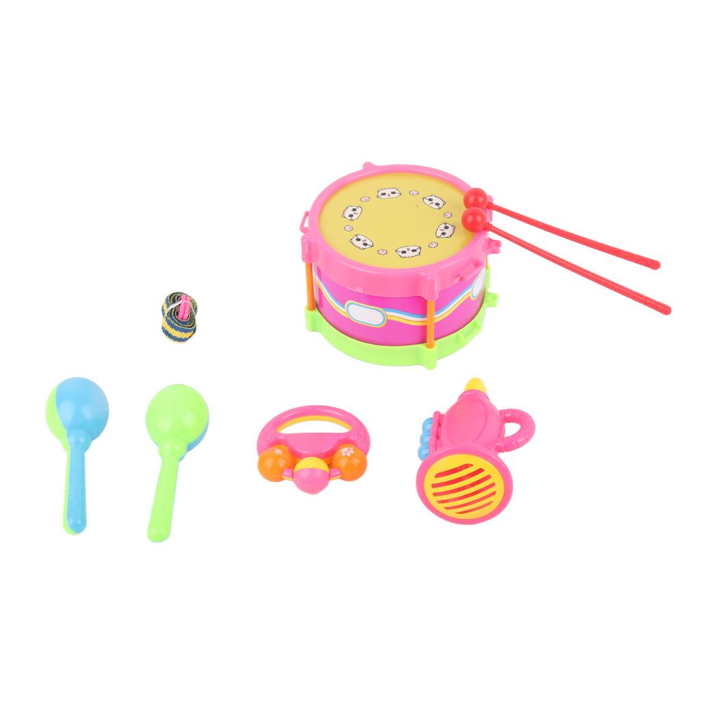 7Pcs Musical Instrument Educational Toys Set Drum Bell Sand Hammer Trumpet for Kids Children