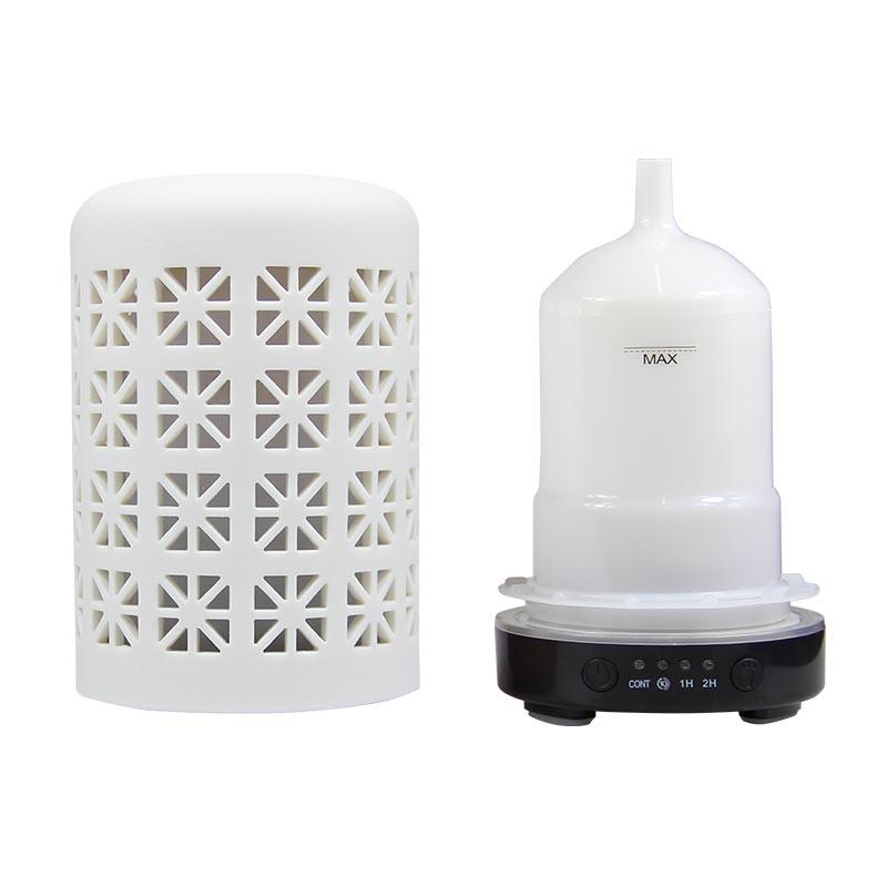 Ceramiczny Ultradźwiękowy Nawilżacz Powietrza Funkcja Czasowa Dyfuzor Aromatu Biurkowy Dyfuzor Olejków Eterycznych Dyfuzor Zapachu do Pomieszczeń ze Światłami