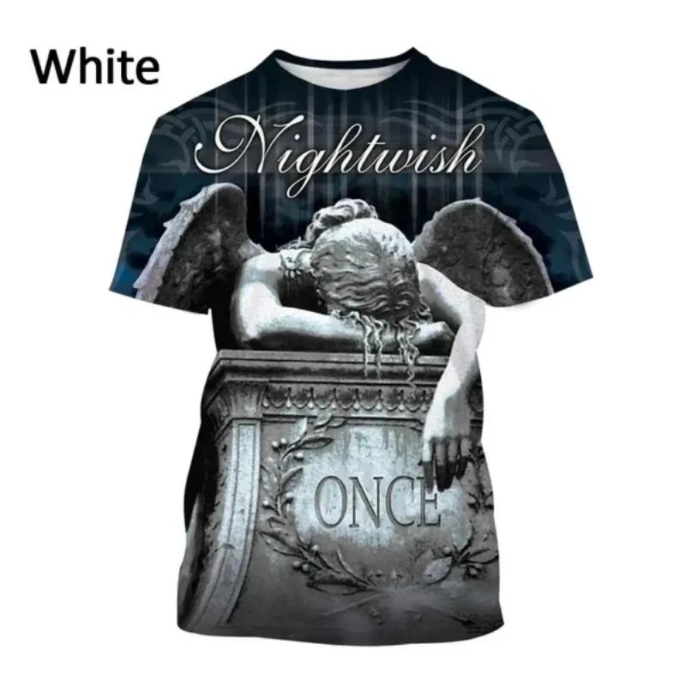 MDHAO xin nan zhuang  3D txu Nieuwe Rock Nightwish T-shirts Mannen 3D Print Mannen Vrouwen Hip Hop Trend Korte Mouw Ronde Hals T-shirt Harajuku Casual Y2k Top Herenkleding 150